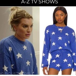 BEACH RIOT Ava Sweater & Balboa Shorts Set in Star Spangled